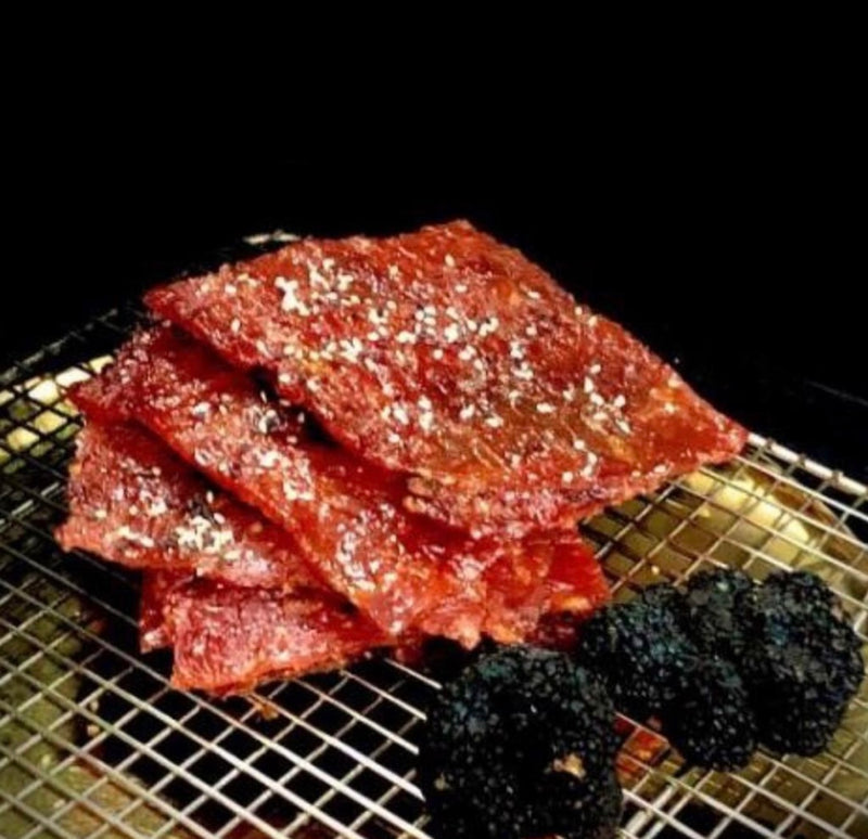 Charcoal BBQ Bak Kwa of Winter Truffle and Minced Tenderloin of Pork