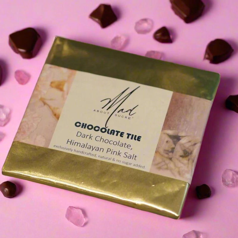 Tile of Dark Chocolate & Pink Salt