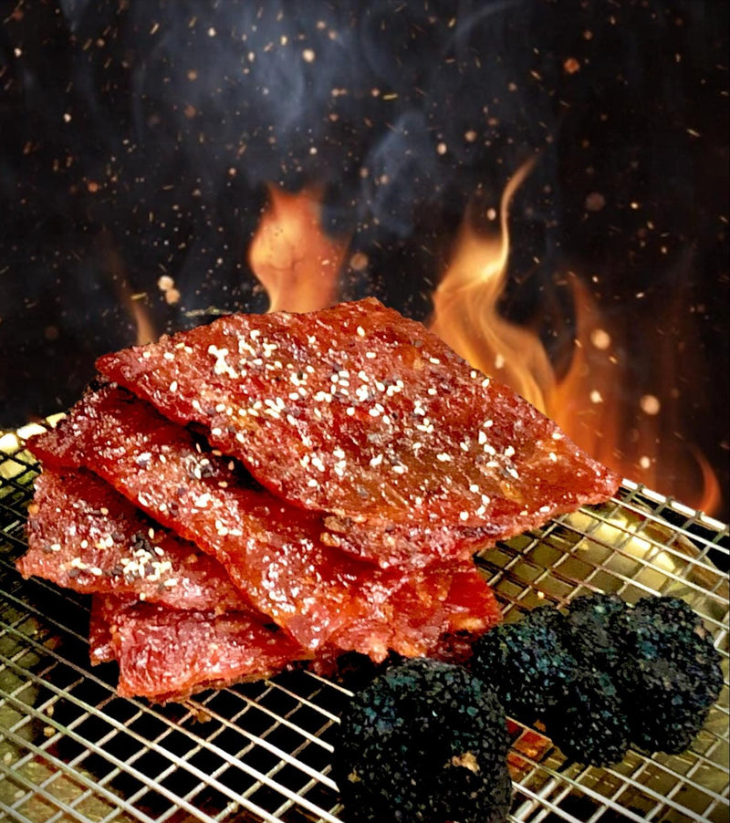 * Popular* BBQ Bak Kwa Minced Pork Tenderloin & Winter Truffle, Flammed with Aged Cognac